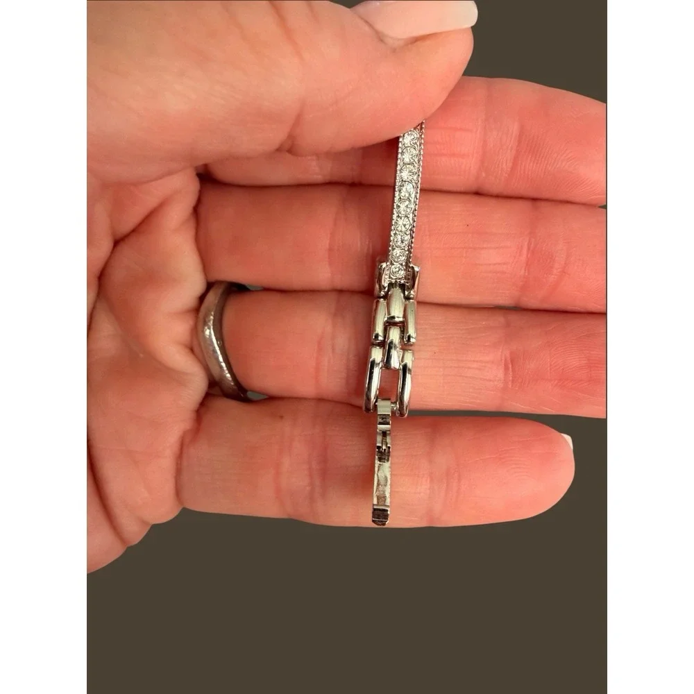 Vintage CAROLEE Swiss Quartz Rhinestone Pave Bracelet Watch